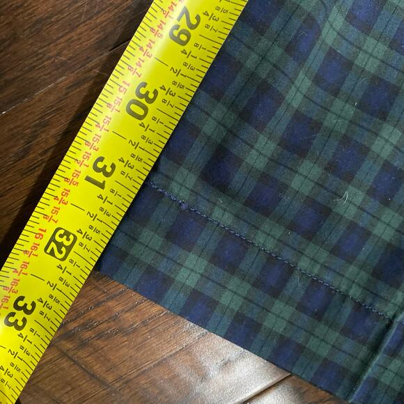 NWT Vintage Tommy Hilfiger Mens Green Blue Black Watch Plaid Pleated Pants 32x32 - Picture 6 of 7